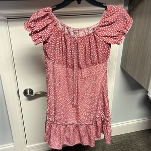 RED POLKA DOT NEVER WORN DRESS XS